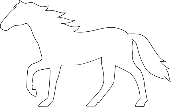 horse clipart outline