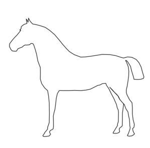 Horse outline clip.