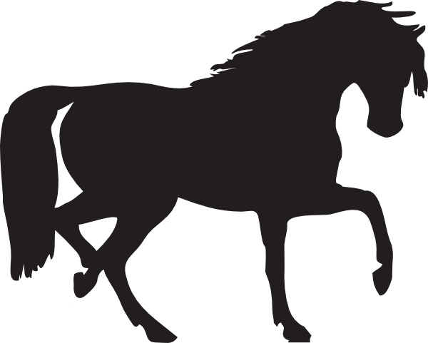 Horse silhouette clip.