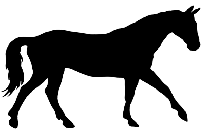 Horse silhouette.