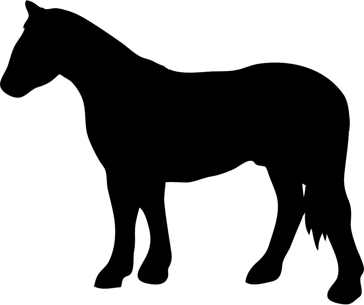 Horse silhouette.