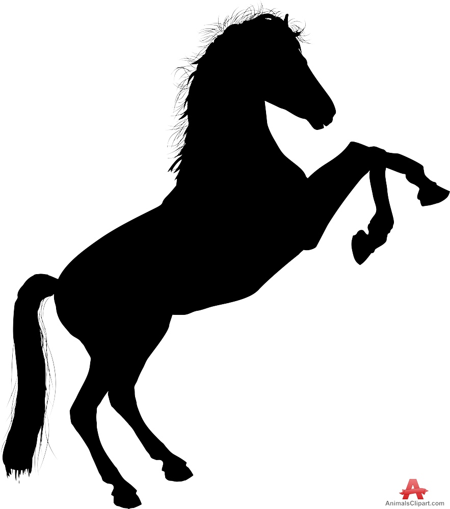 Standing horse clipart.