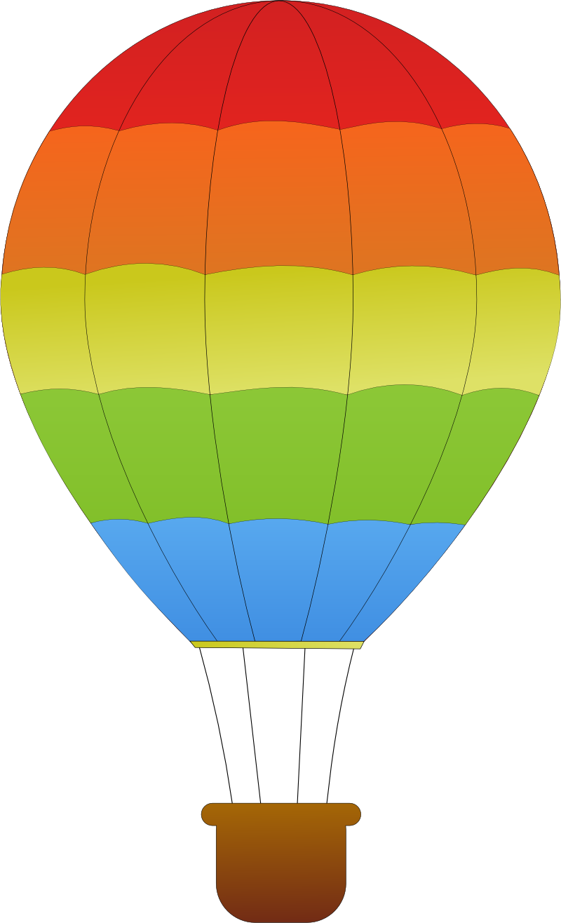 Horizontal striped hot air balloons SVG