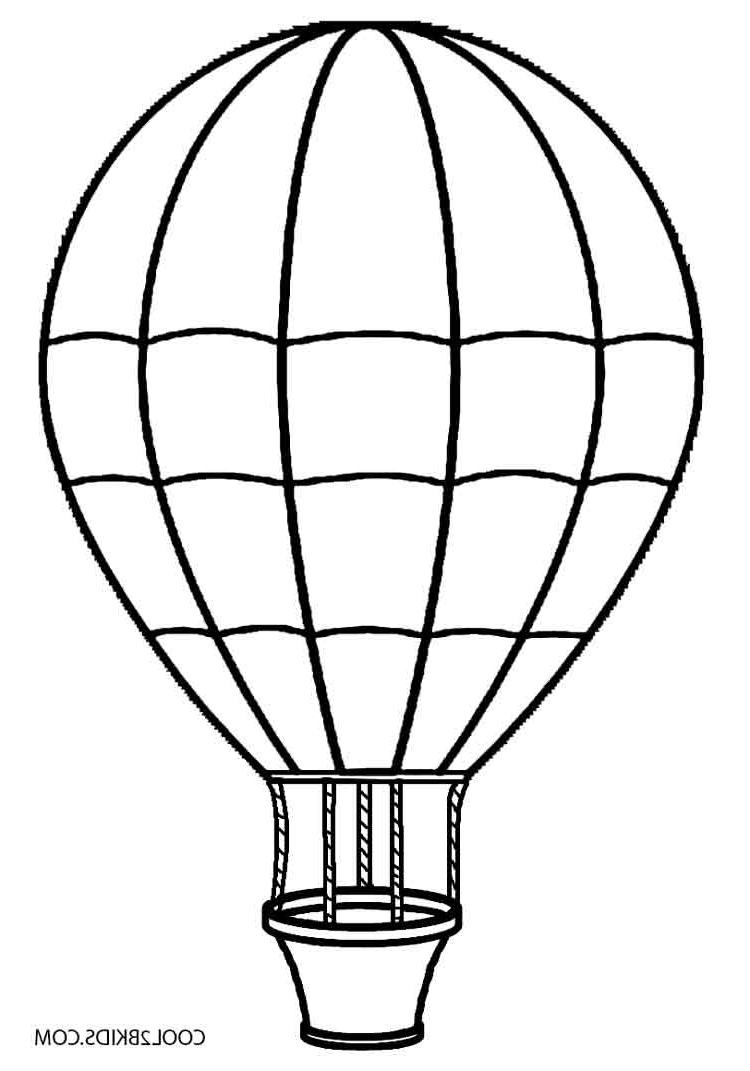 Best Hot Air Balloon Clipart Black And White Drawing with