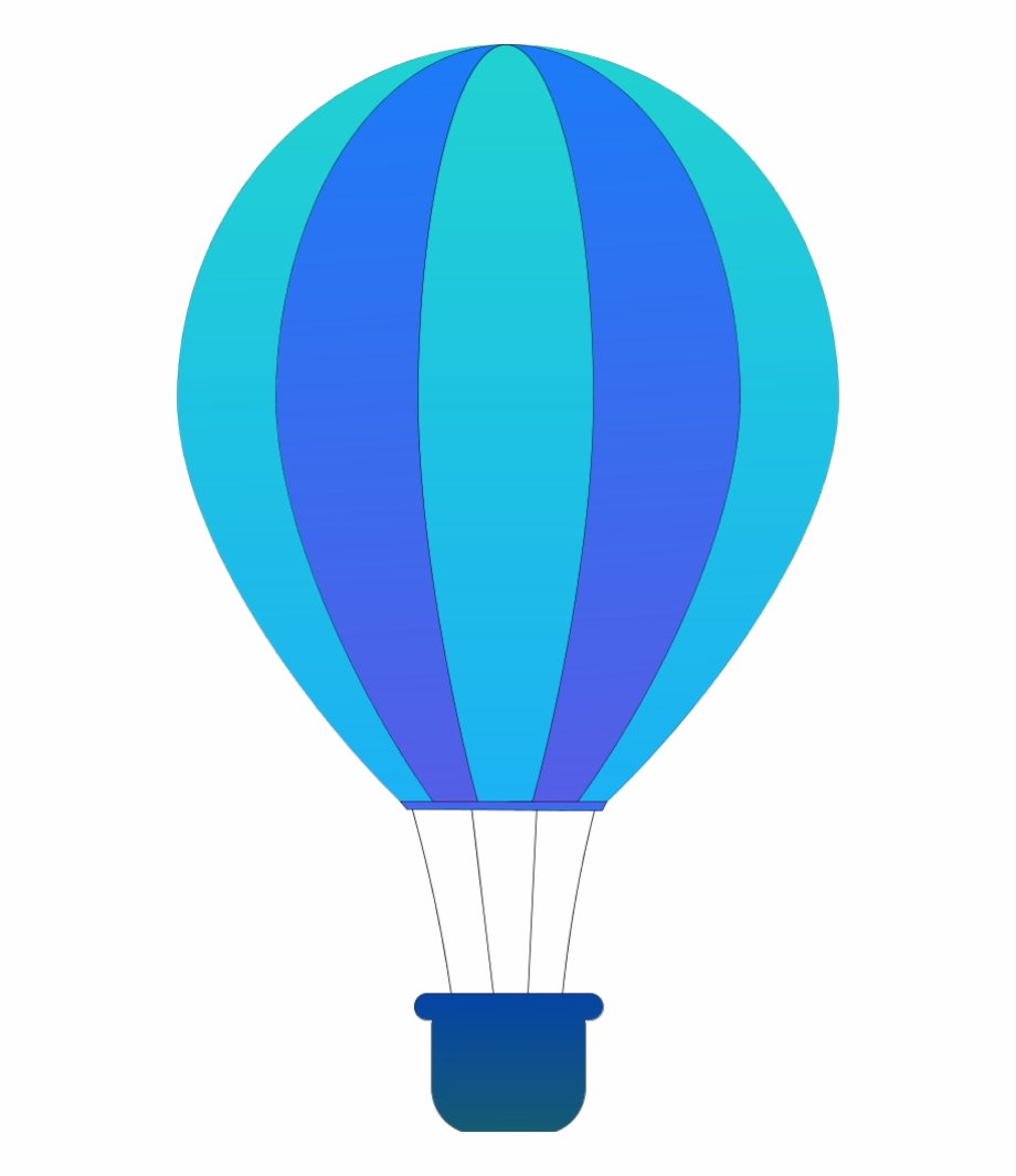 Hot Air Balloon Clipart Blue
