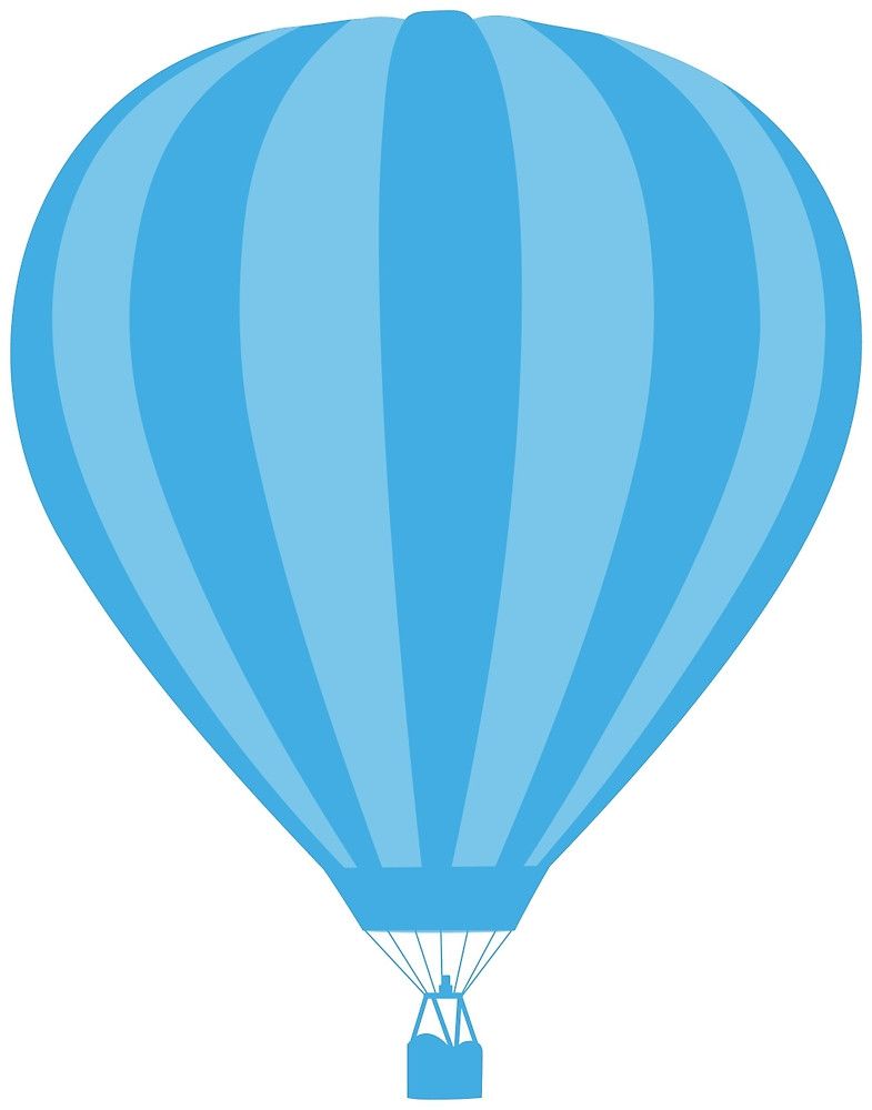 Sky Blue Hot Air Balloon Sticker by NPolandDesigns