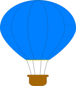 Blue Hot Air Balloon PNG, SVG Clip art for Web