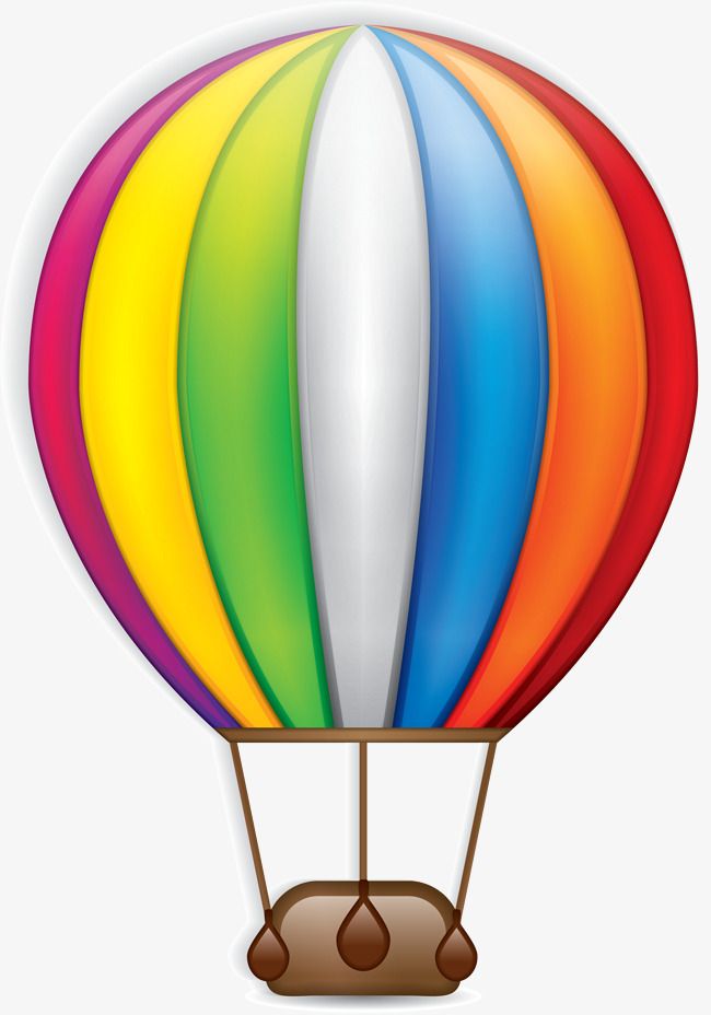 Colorful Cartoon Hot Air Balloon