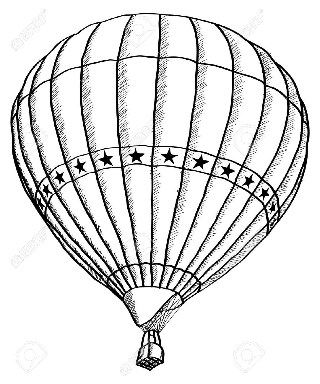 Image result for hot air balloon simple black and white