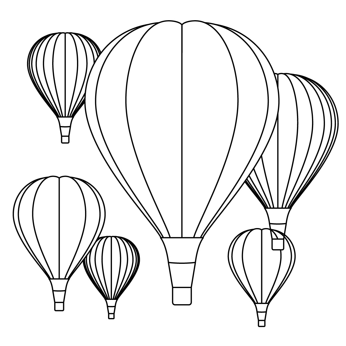 Hot Air Balloon Basket Drawing