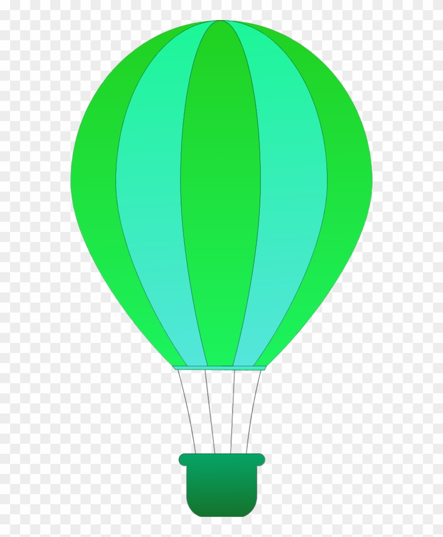 Green Clipart Hot Air Balloon