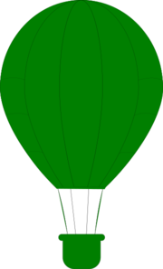 Green Hot Air Balloon Clip Art at Clker