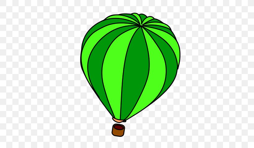 Hot Air Balloon Green Clip Art, PNG,