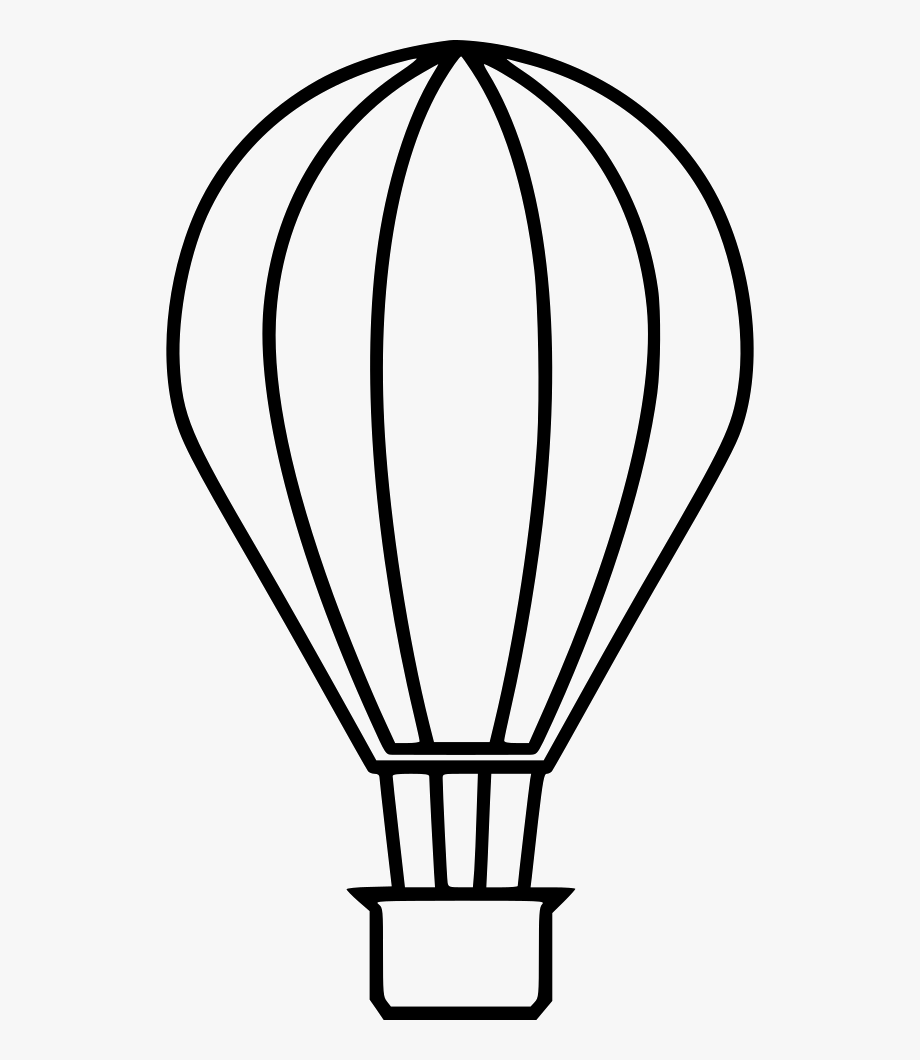 Hot Air Balloon Outline Png Clipart Download