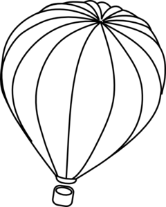 Hot Air Balloon Outline Clip Art at Clker