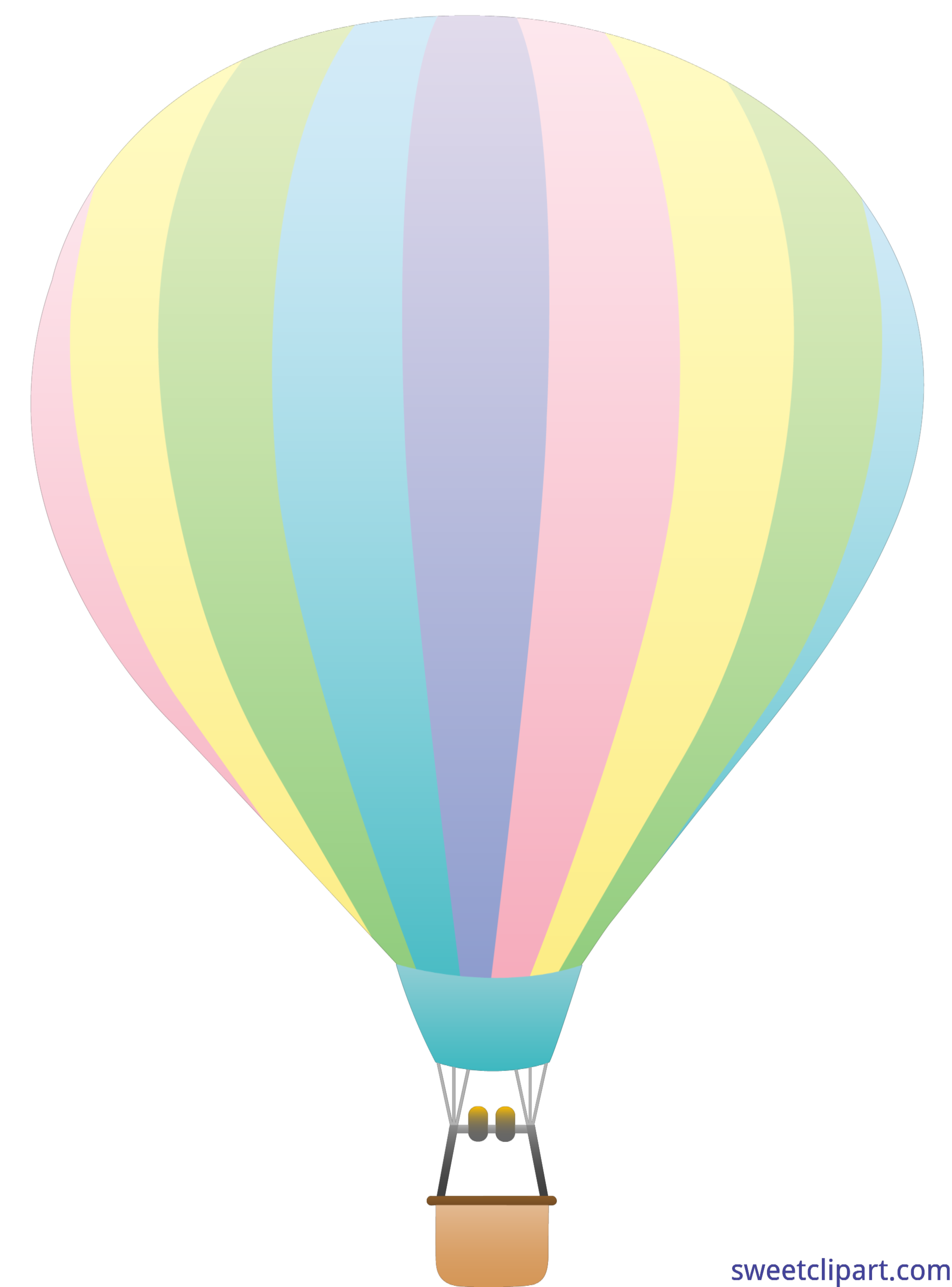 Hot Air Balloon Pastel Clip Art
