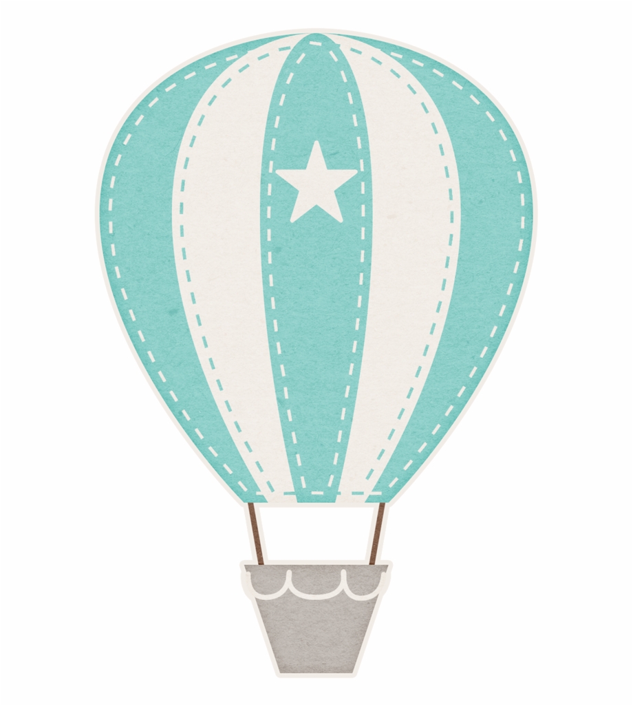 Pastel Hot Air Balloon Clipart