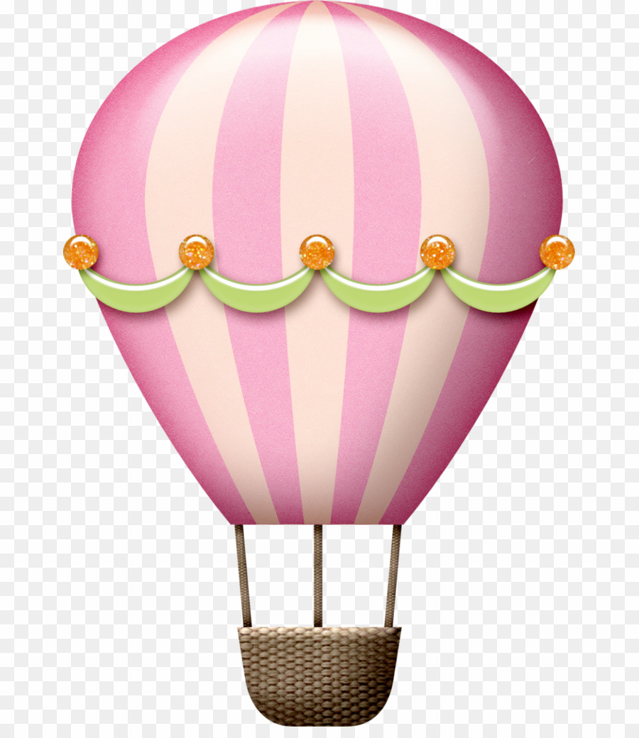 hot air balloon clipart pink