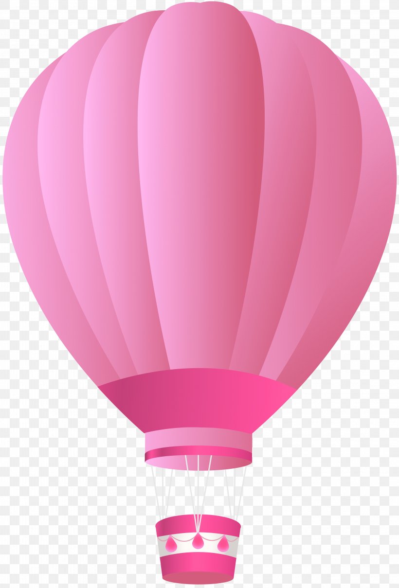 Hot Air Balloon Pink Clip Art, PNG,