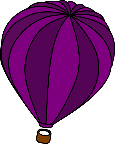 Hot Air Balloon Purple Clip Art at Clker