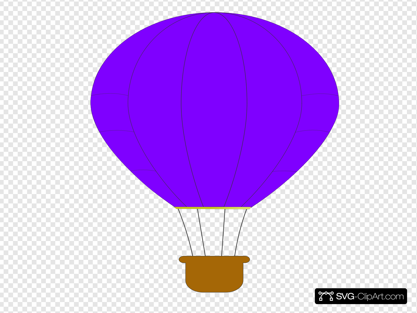 Purple Hot Air Balloon Clip art, Icon and SVG