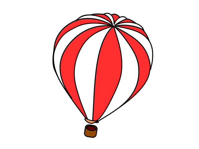 hot air balloon clipart red