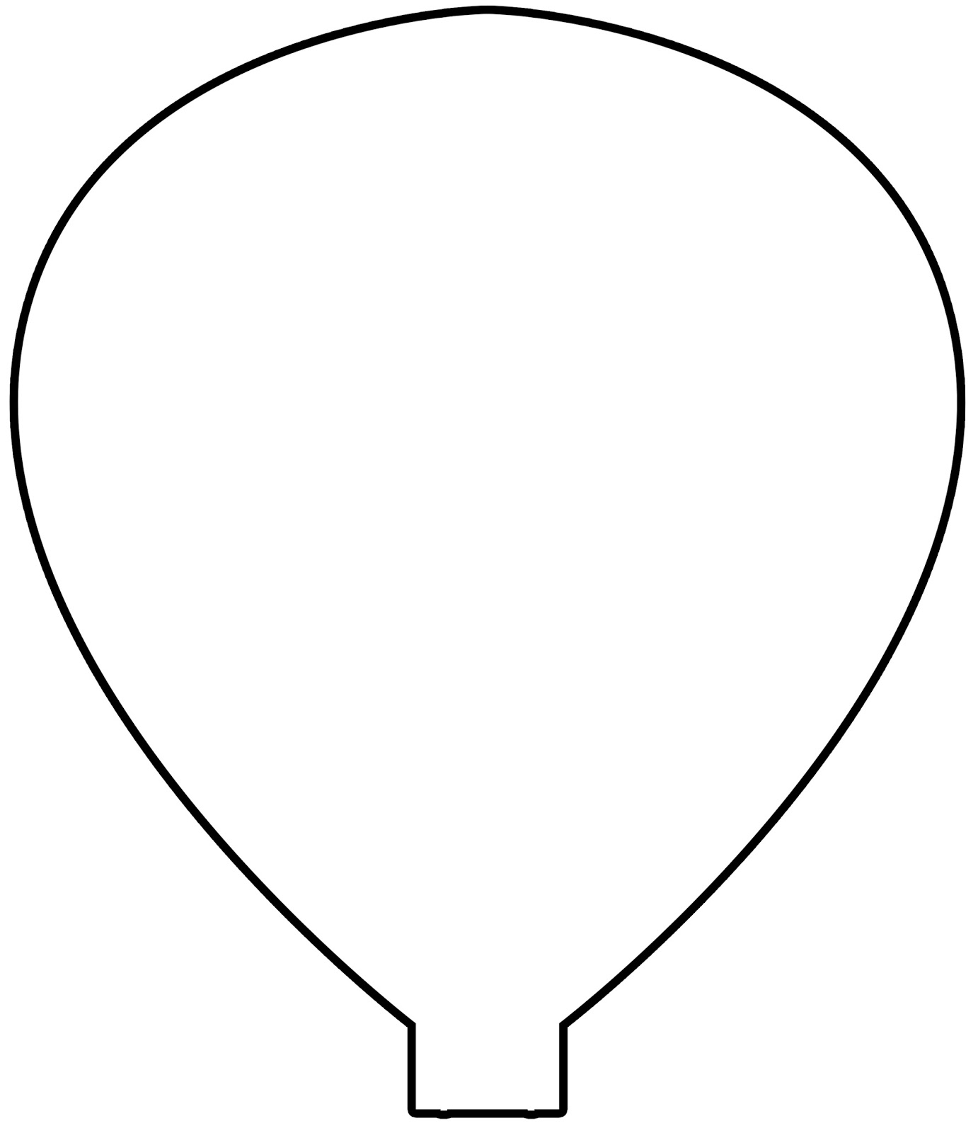 Hot Air Balloon Outline
