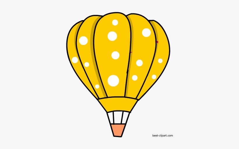 Yellow Hot Air Balloon Free Clip Art