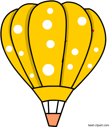 hot air balloon clipart yellow