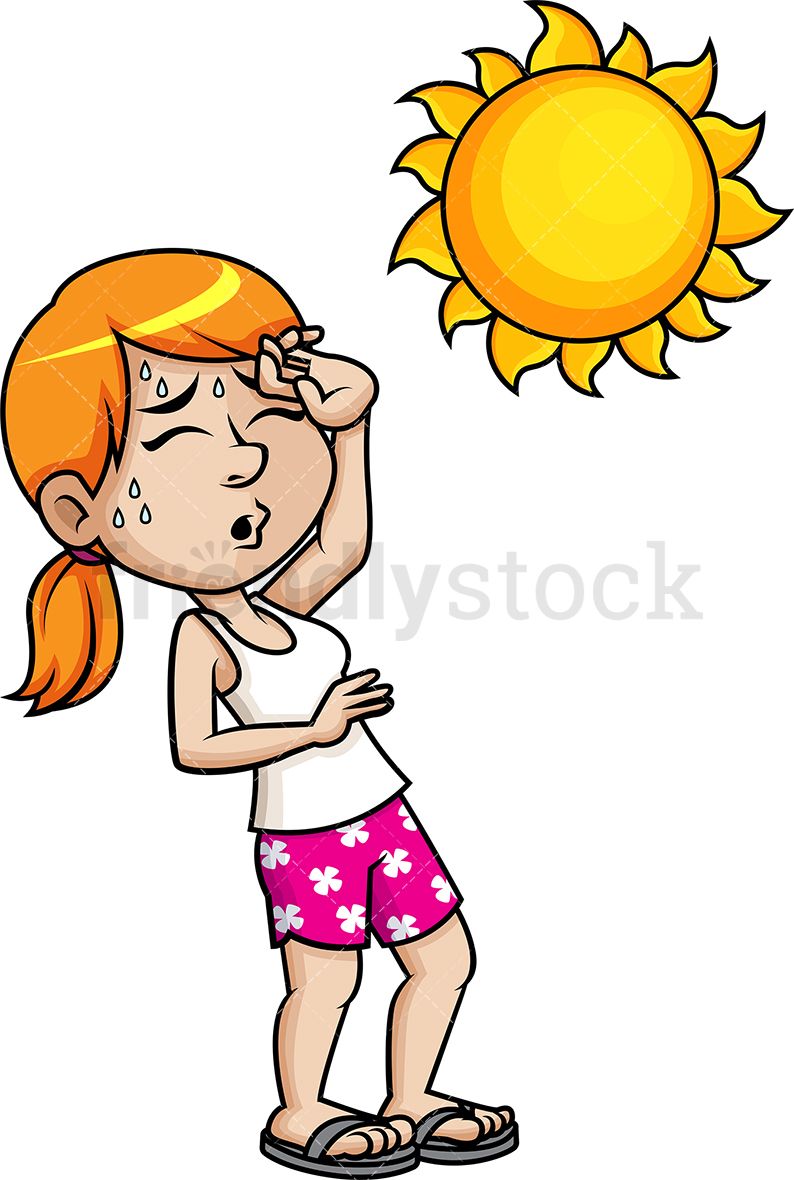 Person sweating clipart.