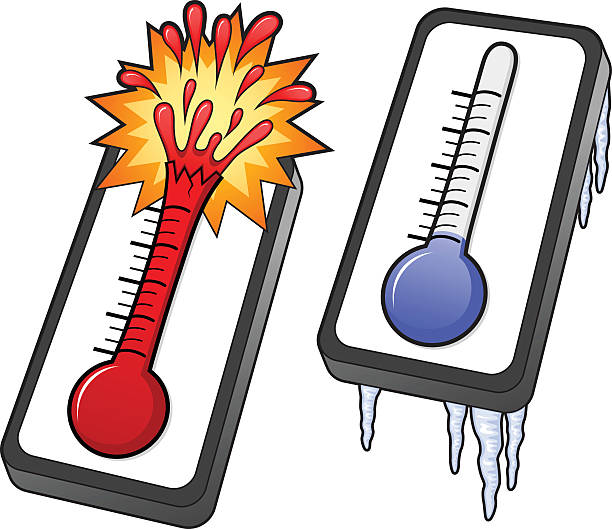 Hot thermometer clipart