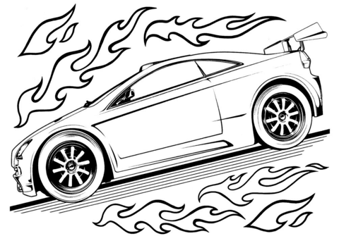 Hot Wheels Car coloring page