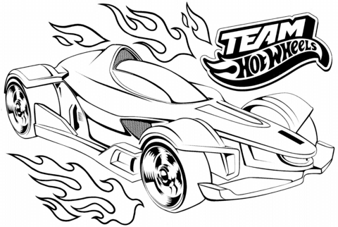 Team Hot Wheels coloring page