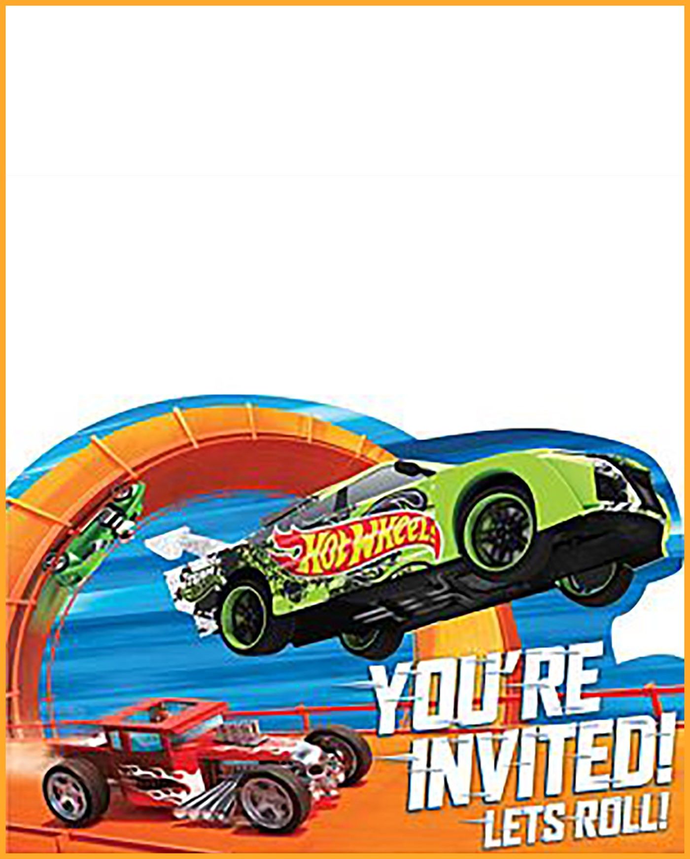 Free Printable Hot Wheels Invitation Templates for Download