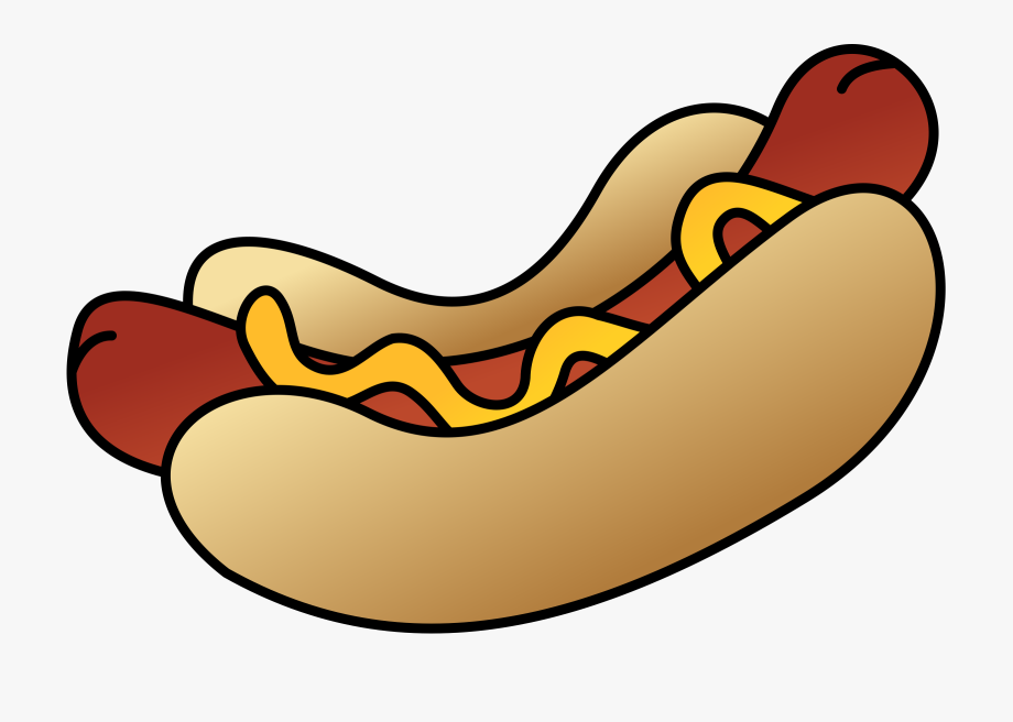 Hot Dog With Sausage, Bun And Mustard Svg Free Library