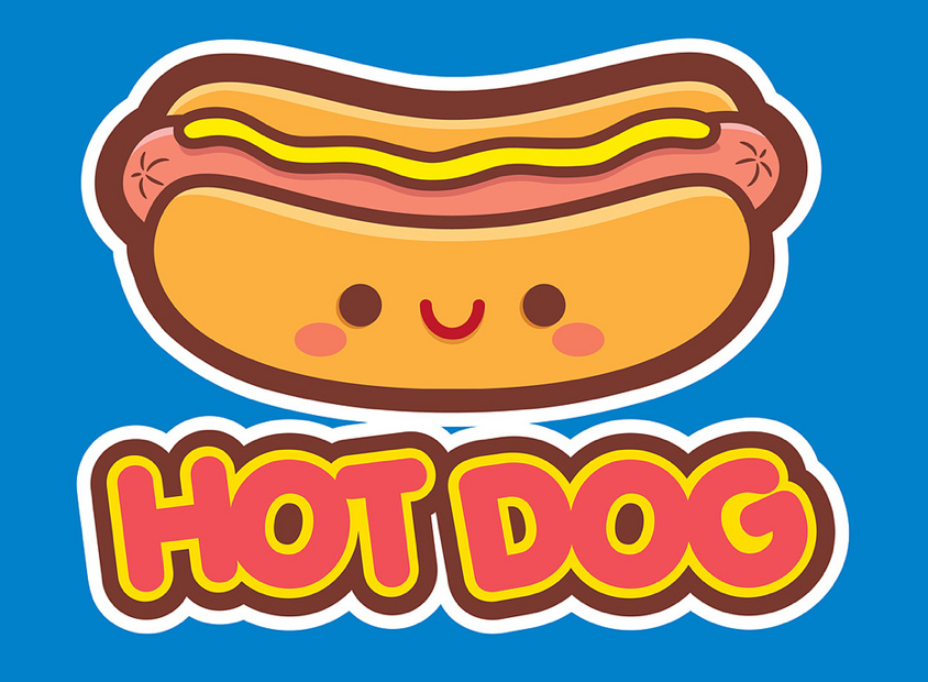 hotdog clipart cute
