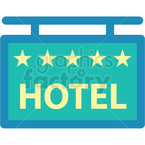 Hotel sign icon.