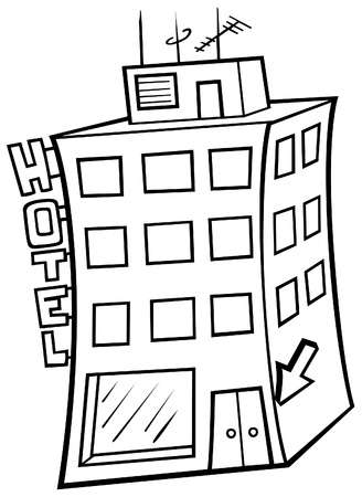Hotel clipart black and white