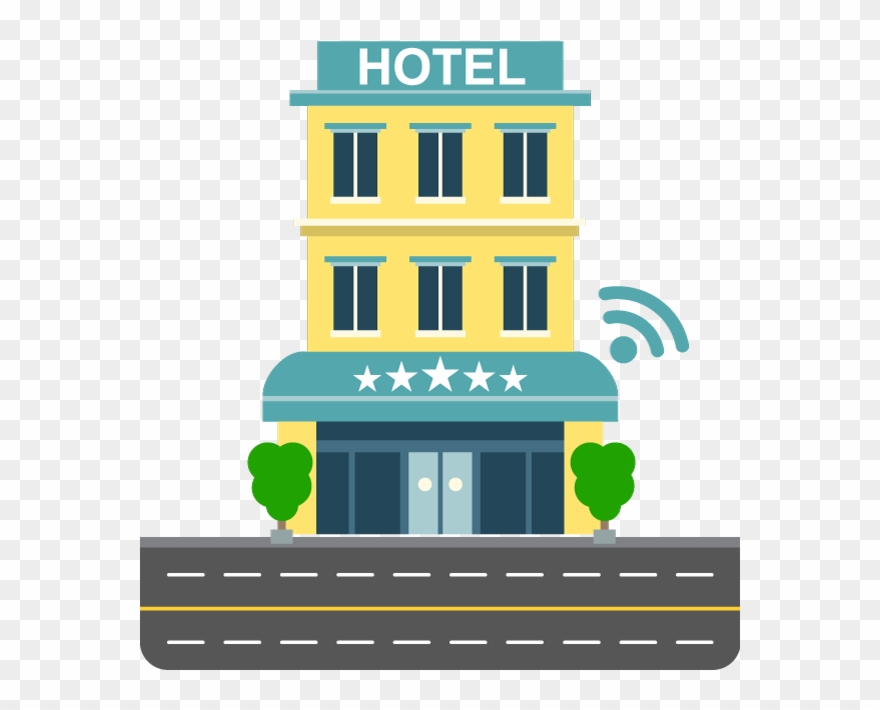 Hotel building clipart.