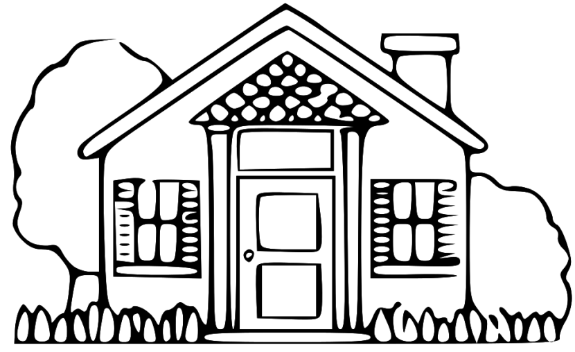 House black and white house clipart black and white