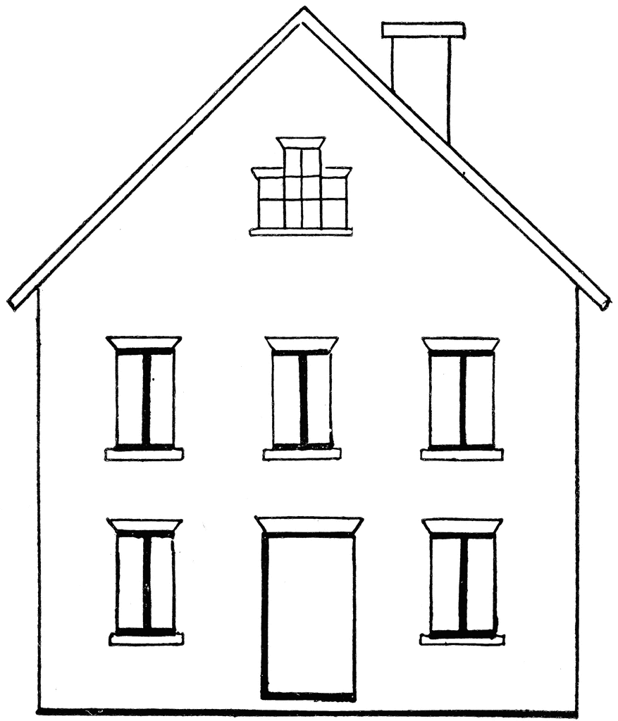 Drawing house clipart.