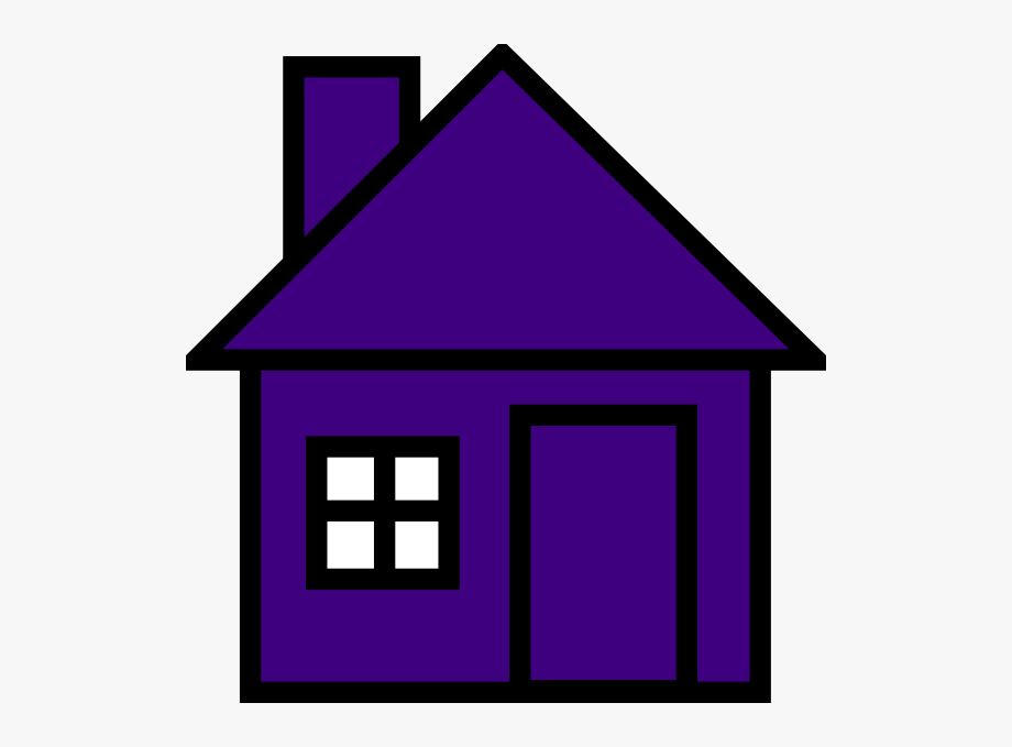 House Clipart Purple