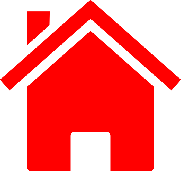 Simple Red House Clip Art free image