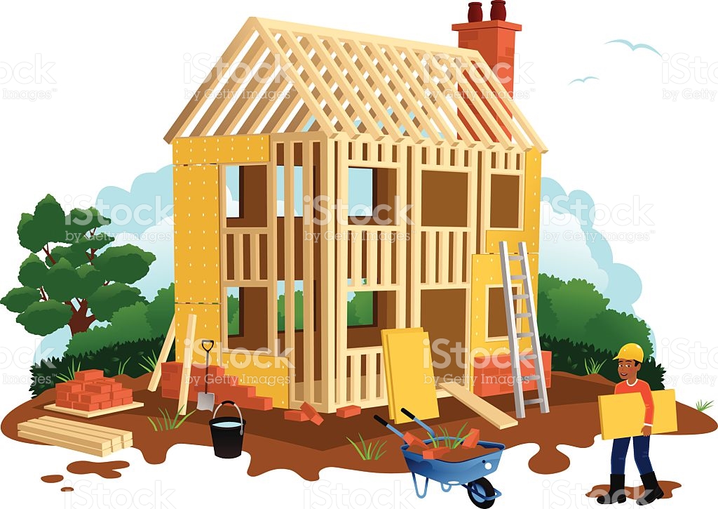 Building a house clipart