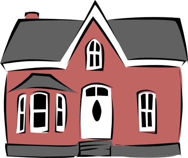 Colonial House clip art Free vector in Open office drawing