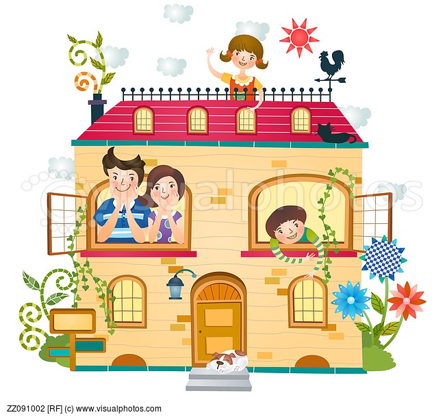 Family house clipart.