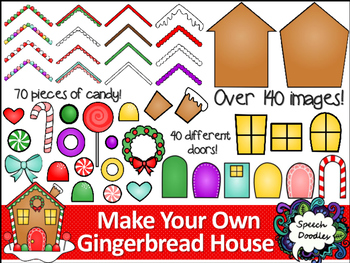 Make your own Gingerbread House Printable and Clipart