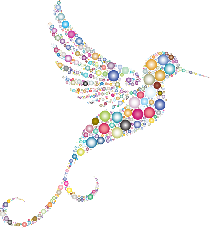 hummingbird clipart abstract