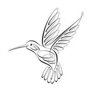 Hummingbird clip art black and white