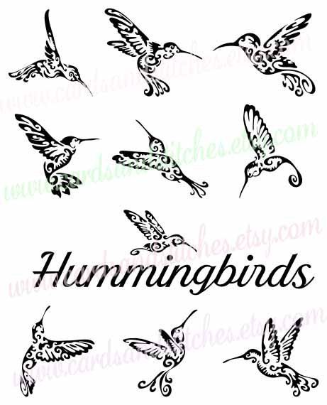 Hummingbirds svg fancy.